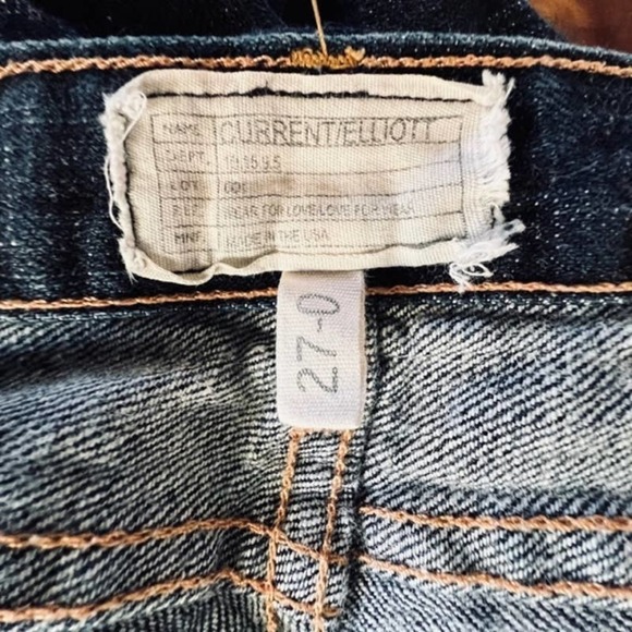 CURRENT ELLIOTT DARK WASH SKINNY JEANS SIZE 27 X 33 - Picture 9 of 9